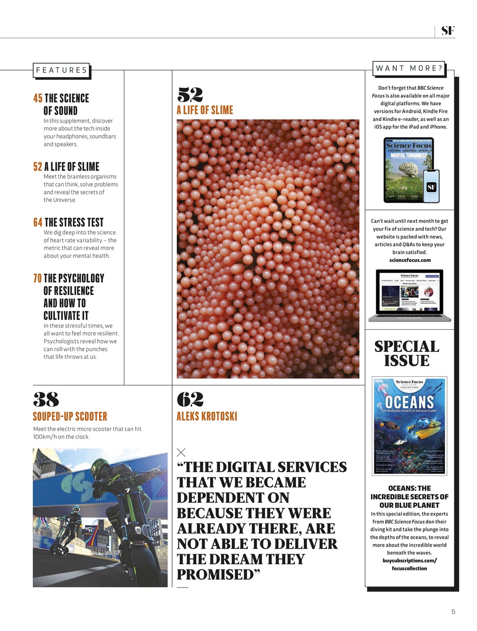 BBC Science Focus Magazine Preview Pages