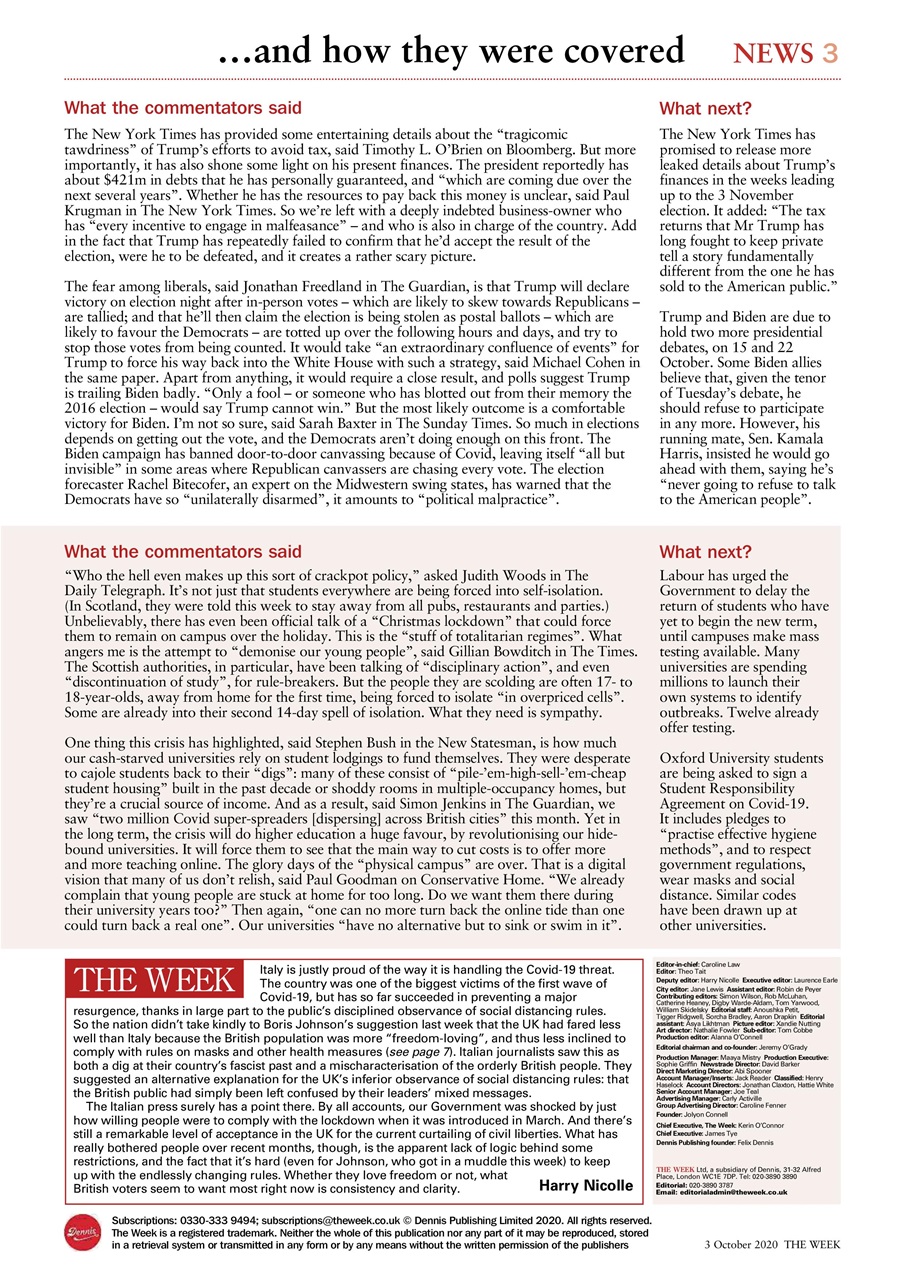 The Week Preview Pages