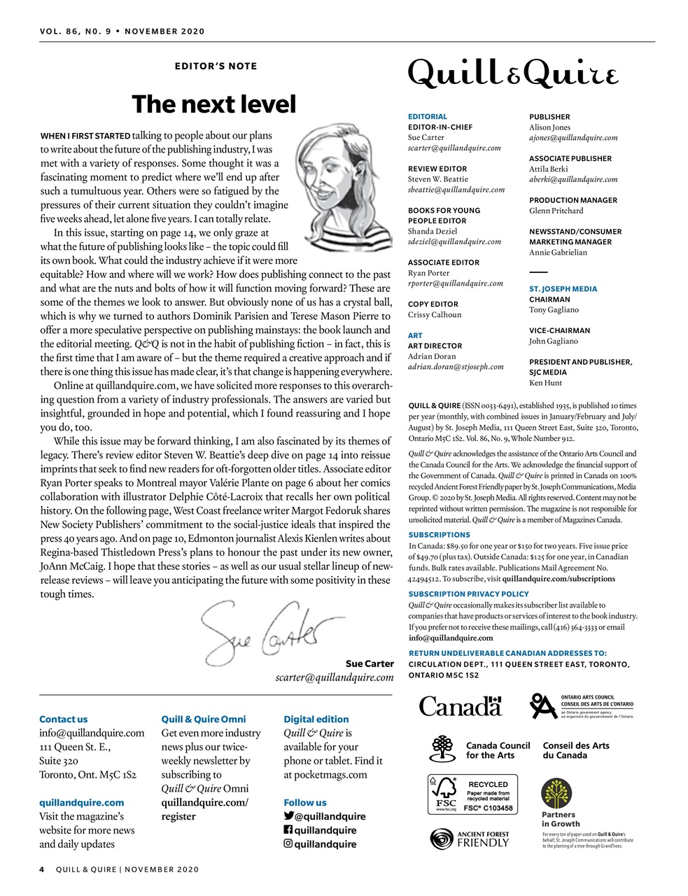 Quill & Quire Preview Pages