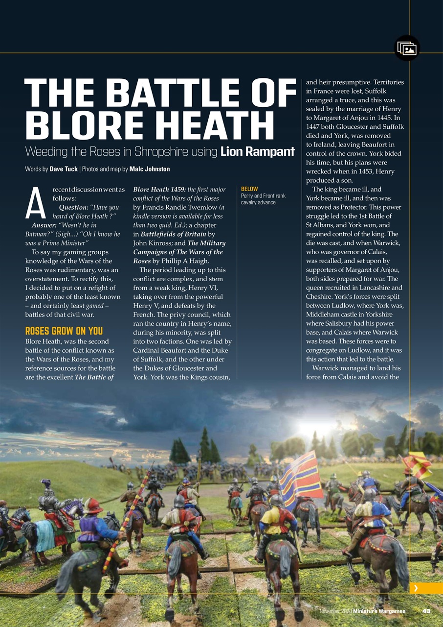 Miniature Wargames Preview Pages