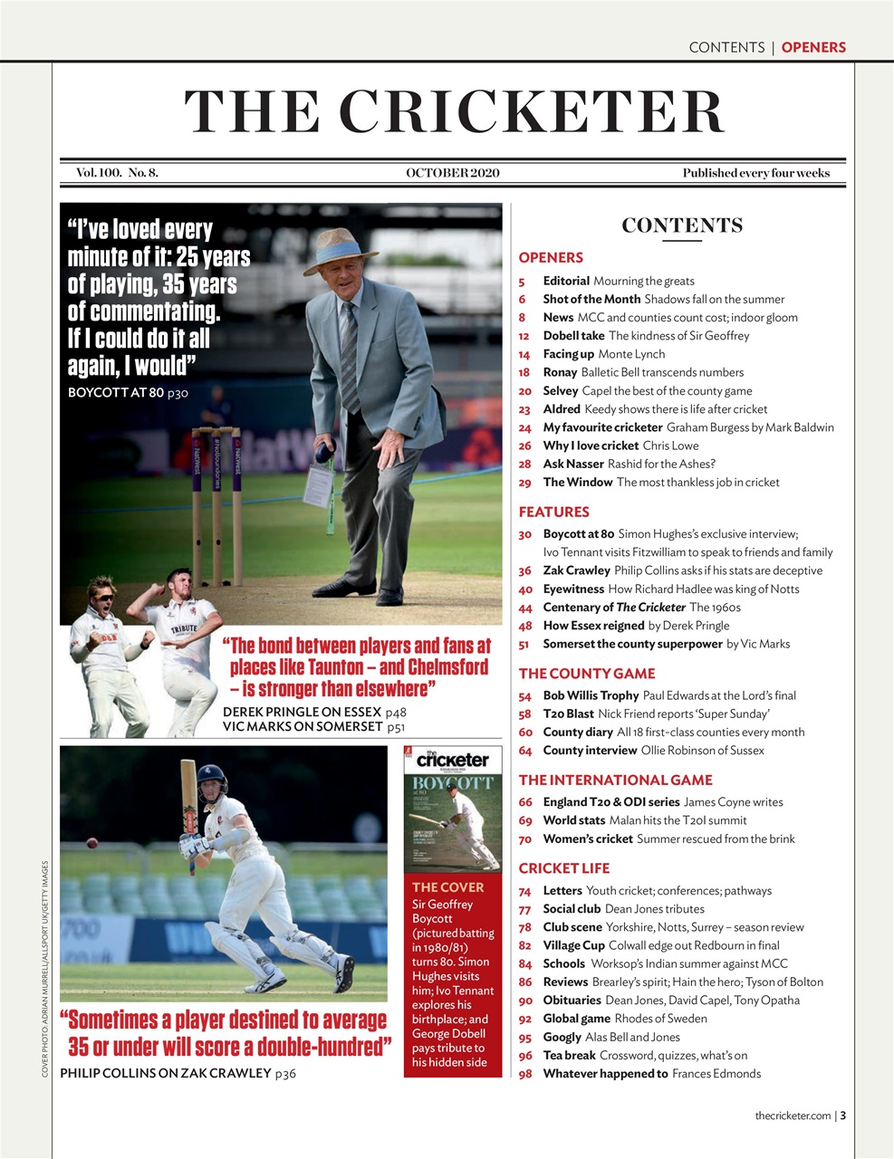 The Cricketer Magazine Preview Pages