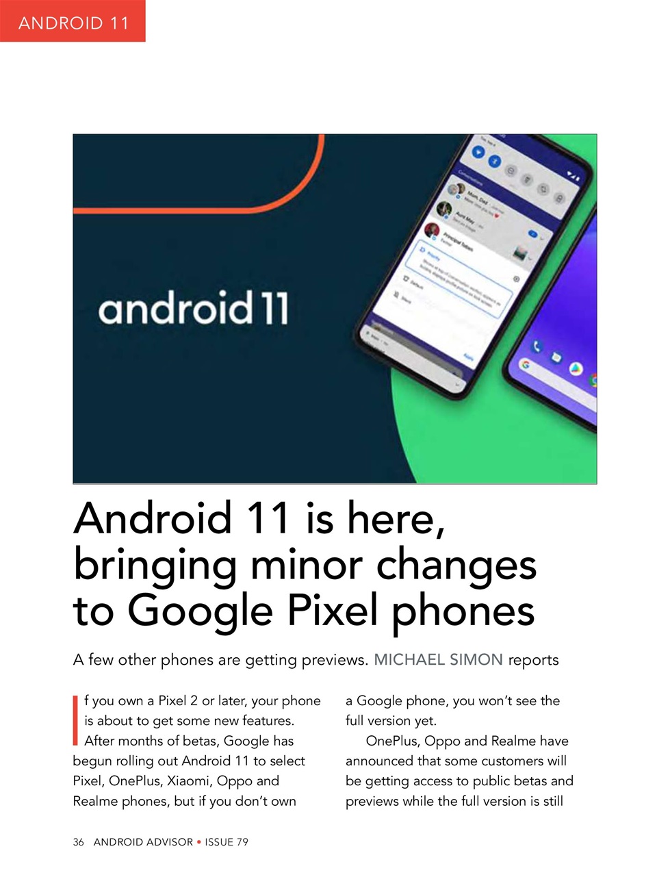 Android Advisor Preview Pages
