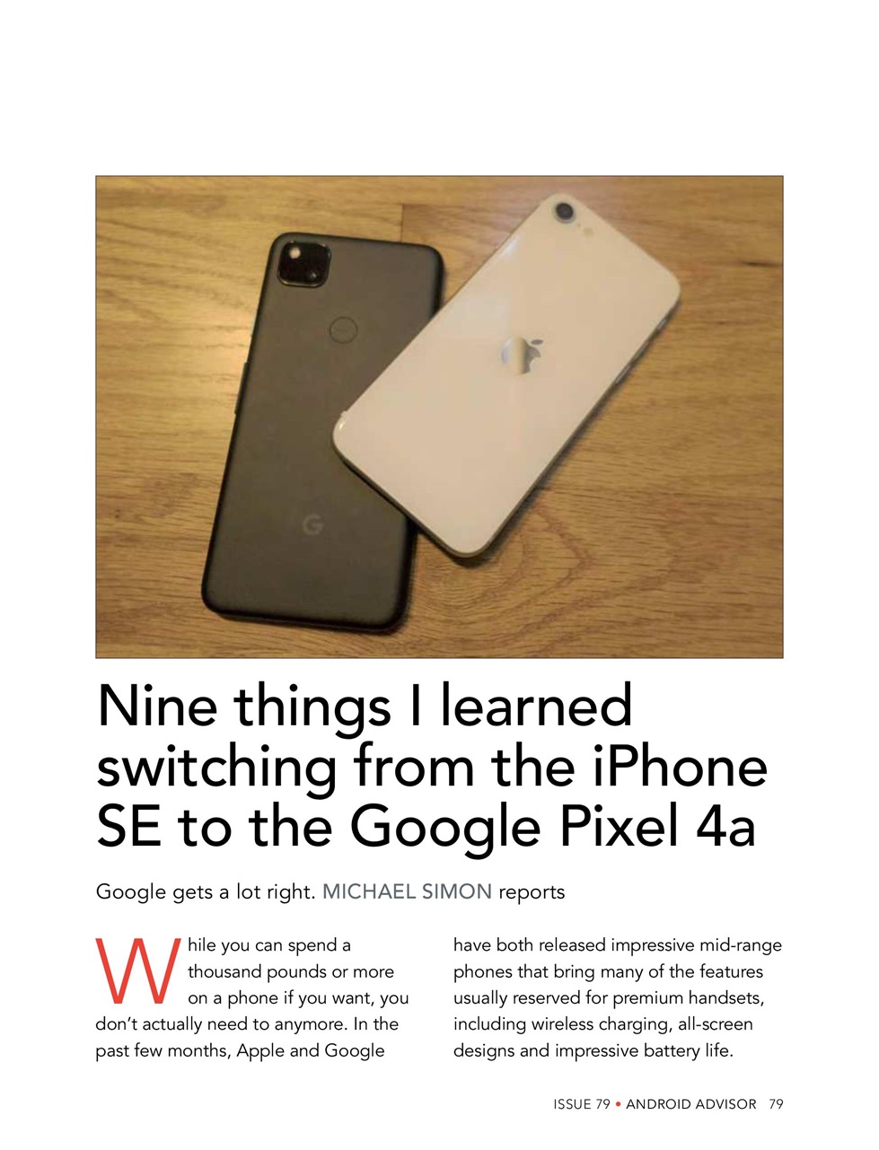Android Advisor Preview Pages