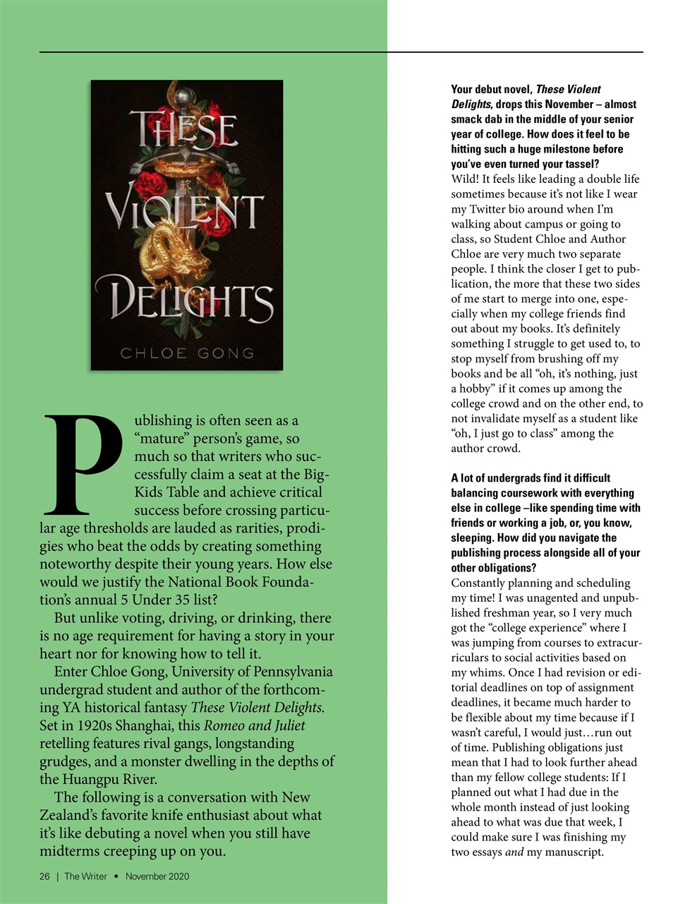 The Writer Preview Pages