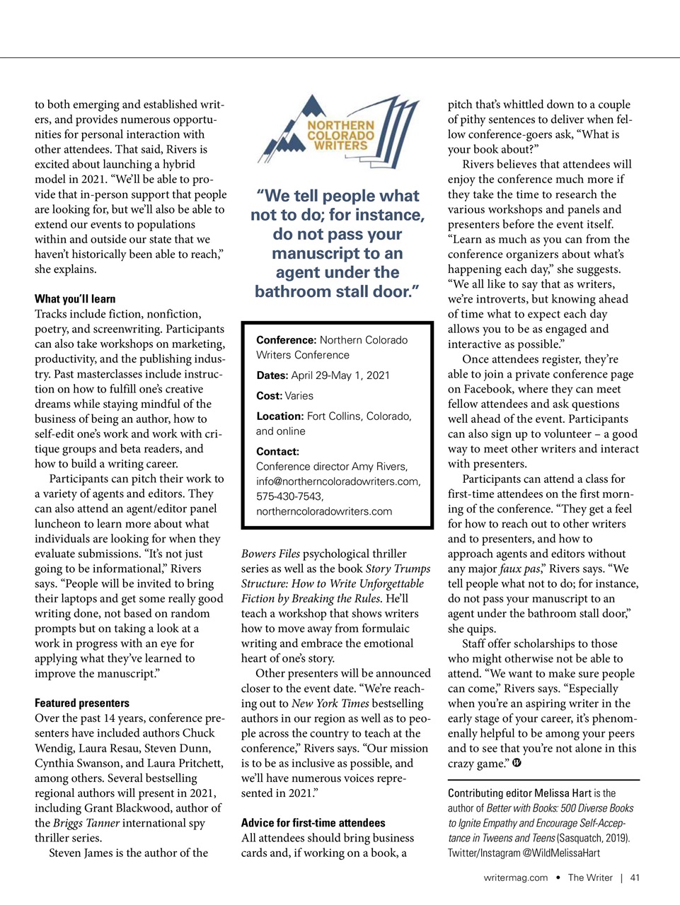 The Writer Preview Pages