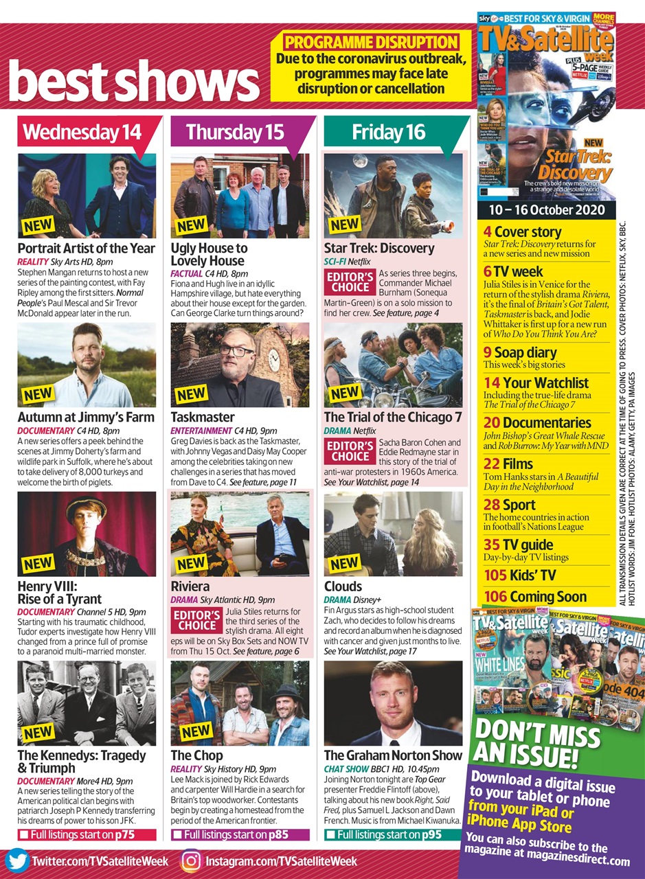 TV & Satellite Week Preview Pages