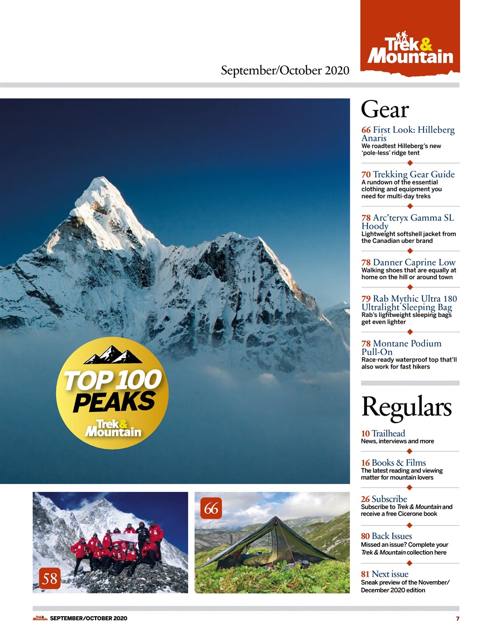 Trek & Mountain Magazine Preview Pages