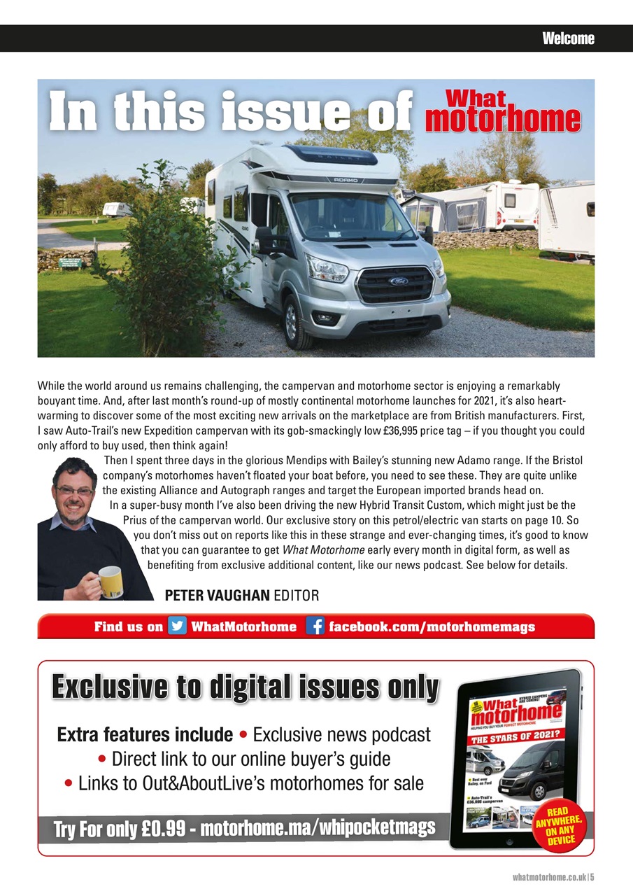 What Motorhome magazine Preview Pages