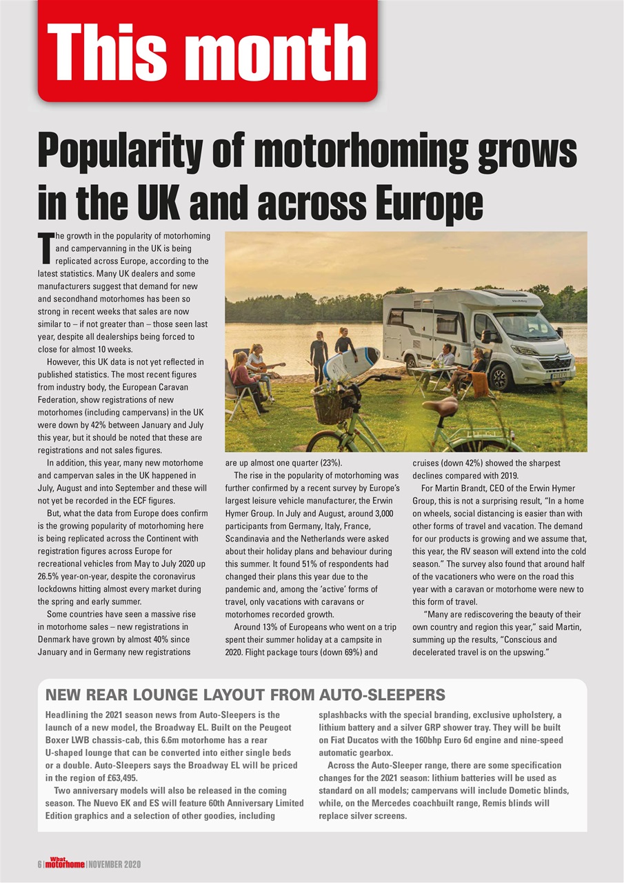 What Motorhome magazine Preview Pages