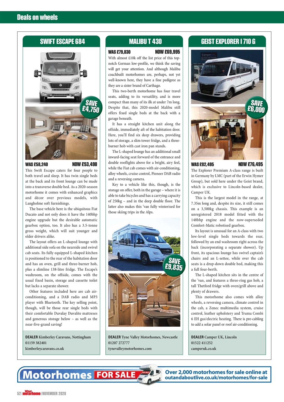 What Motorhome magazine Preview Pages