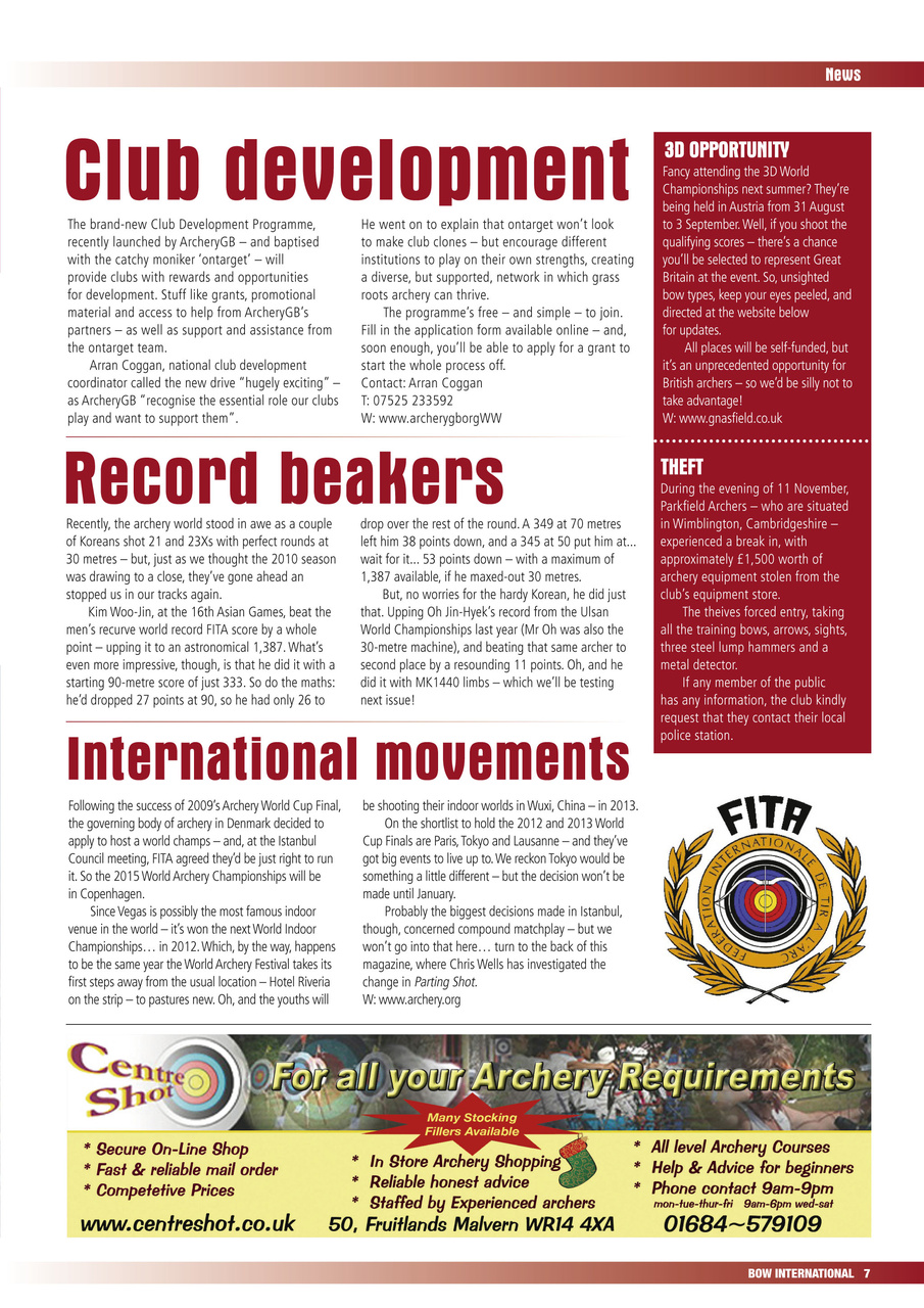 Bow International Preview Pages