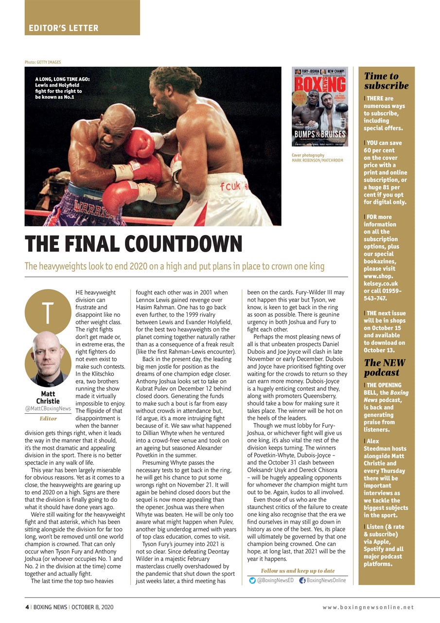 Boxing News Preview Pages