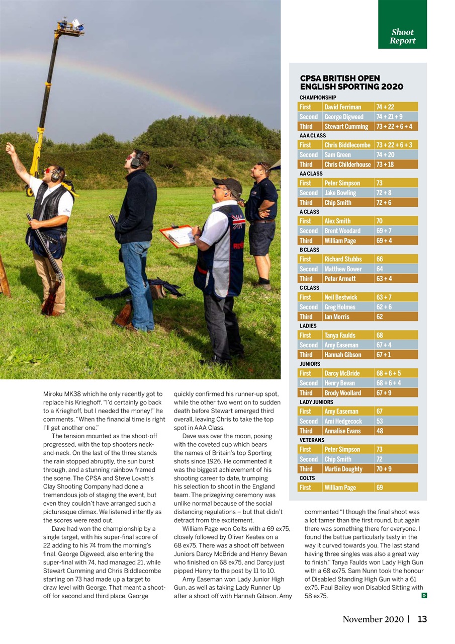 Clay Shooting Preview Pages