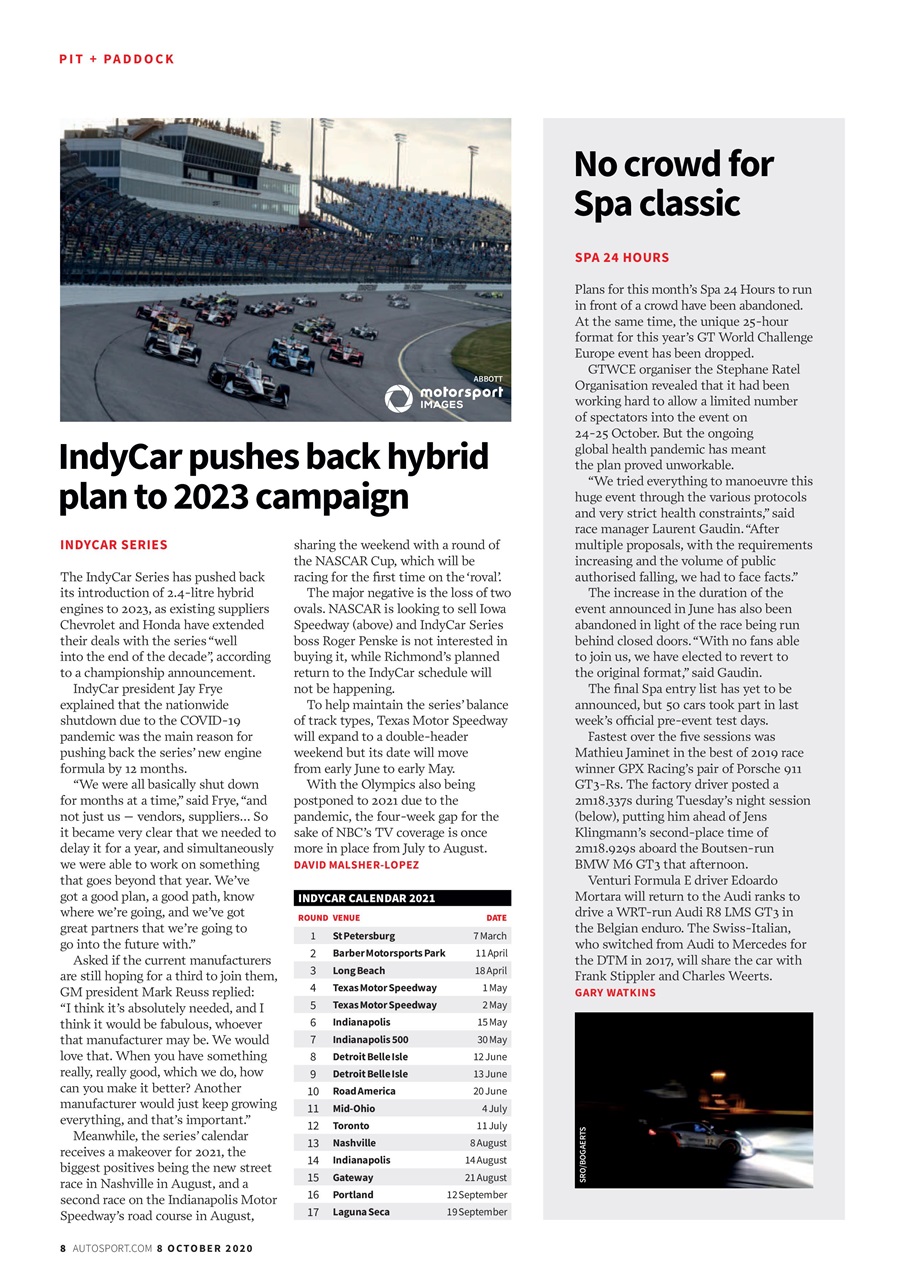 Autosport Preview Pages