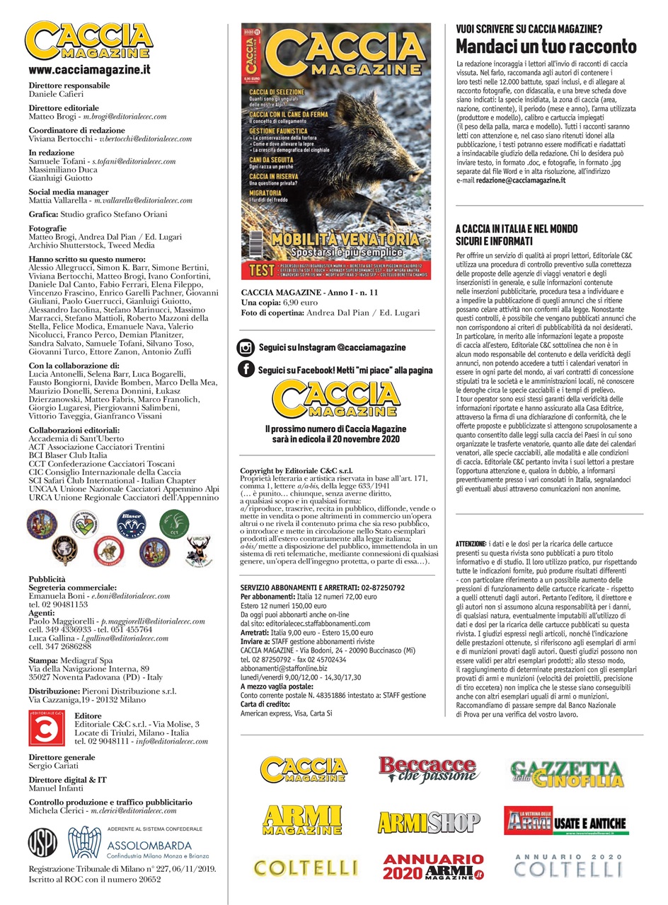 Caccia Magazine Preview Pages