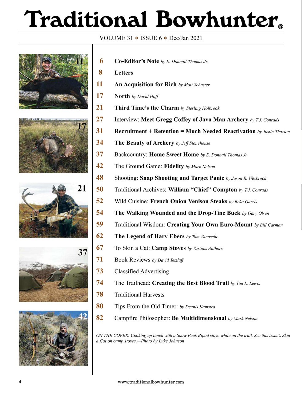 Traditional Bowhunter Magazine Dec/Jan 2021 Back Issue