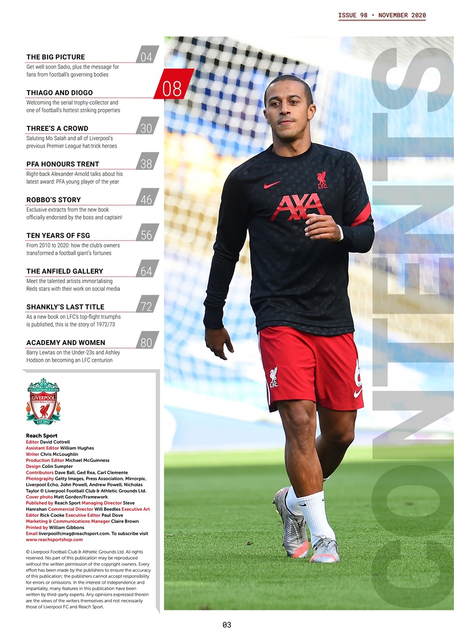 Liverpool FC Magazine Preview Pages