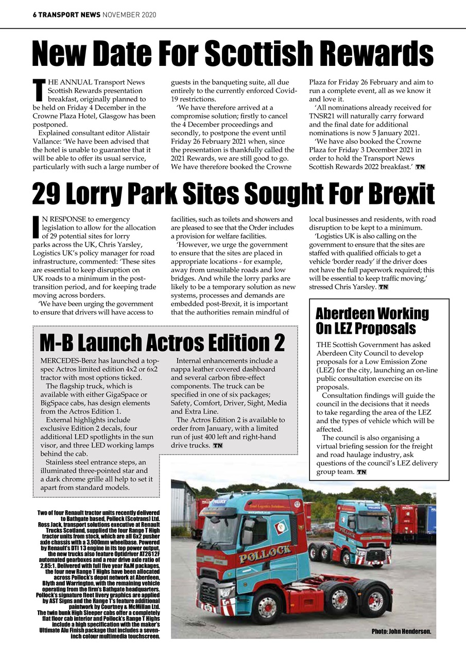 Transport News Preview Pages