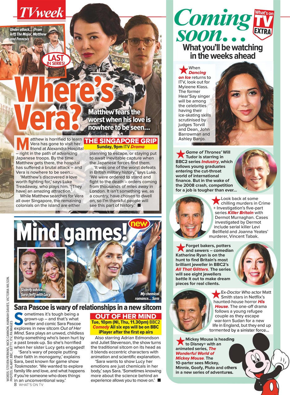 What's on TV Preview Pages