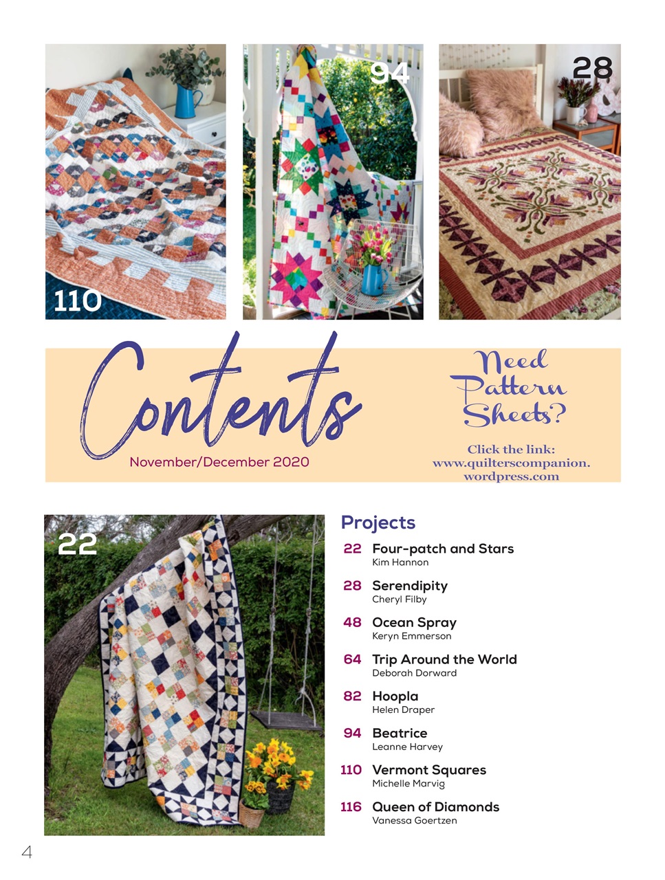 Quilters Companion Magazine issue 106 Back Issue