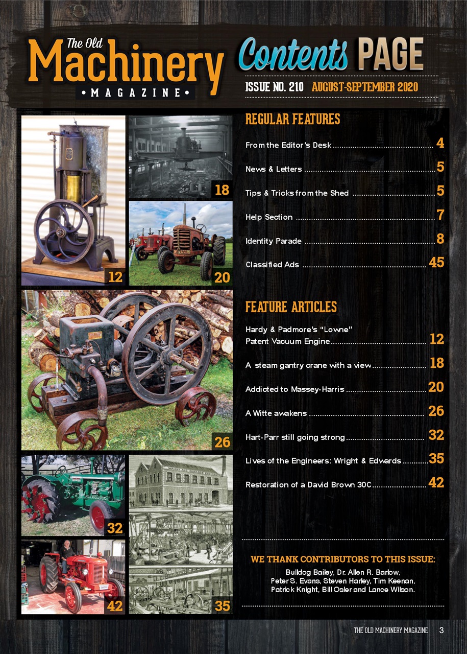 The Old Machinery Magazine Preview Pages