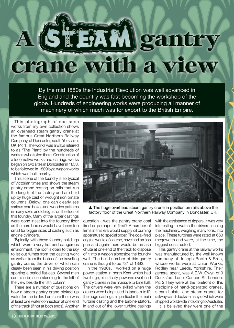 The Old Machinery Magazine Preview Pages