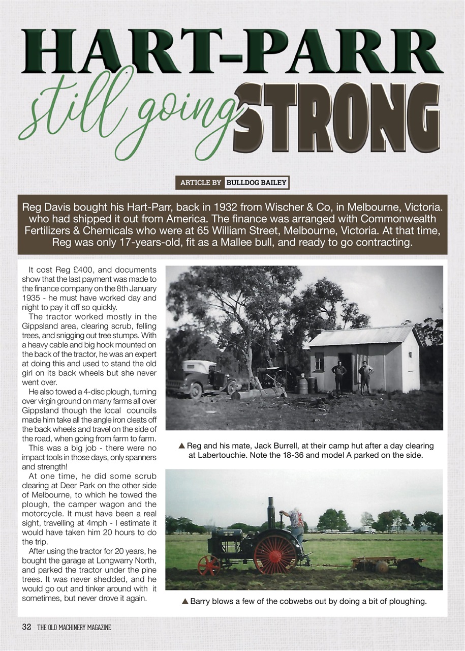 The Old Machinery Magazine Preview Pages