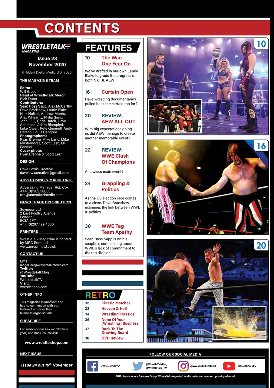 Wrestletalk Magazine Preview Pages