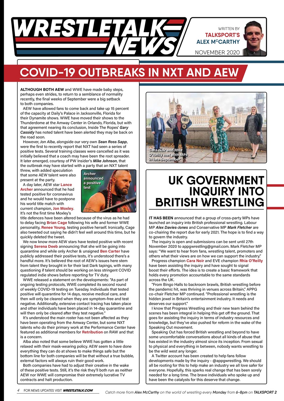 Wrestletalk Magazine Preview Pages