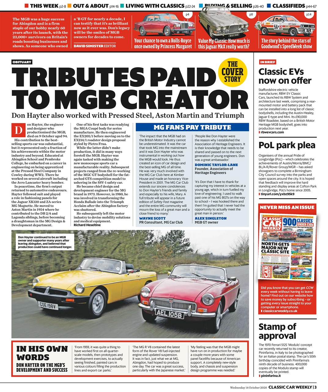 Classic Car Weekly Preview Pages