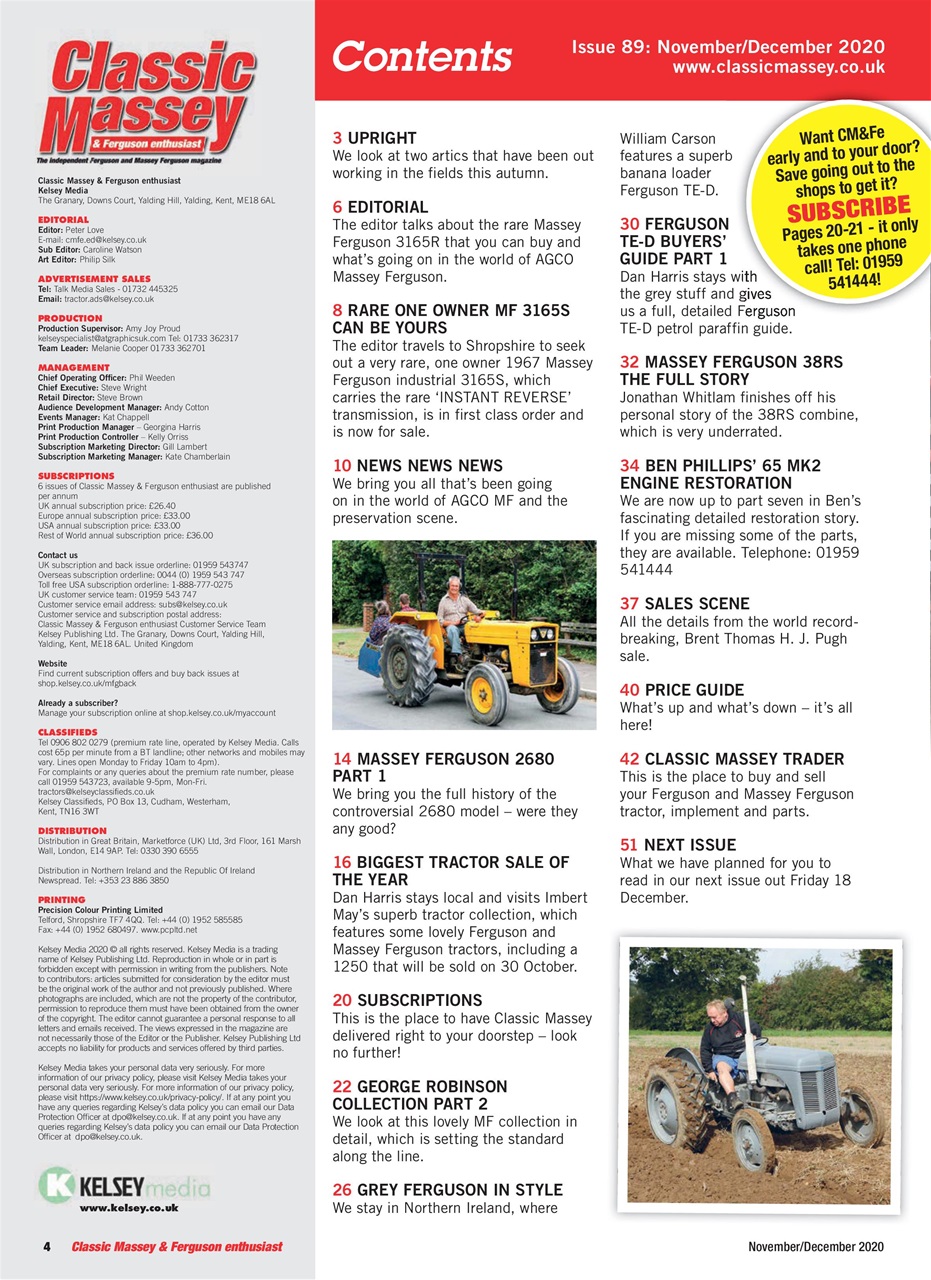 Classic Massey Preview Pages