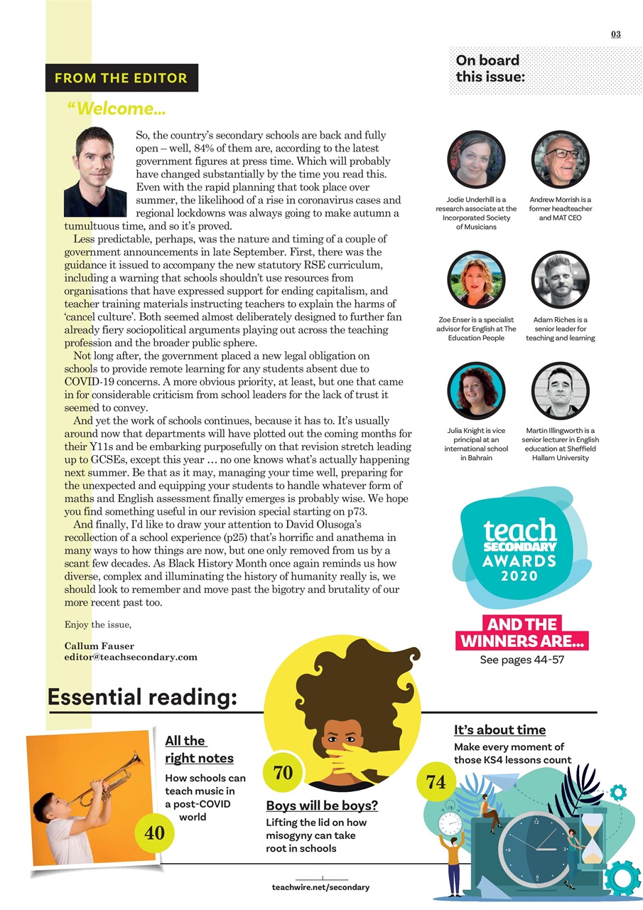 Teach Secondary Preview Pages