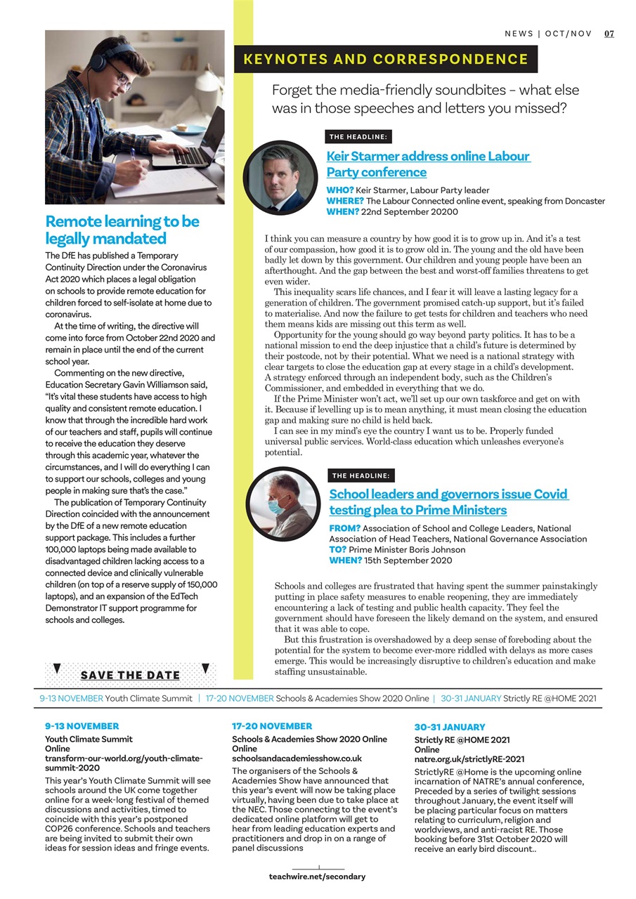 Teach Secondary Preview Pages