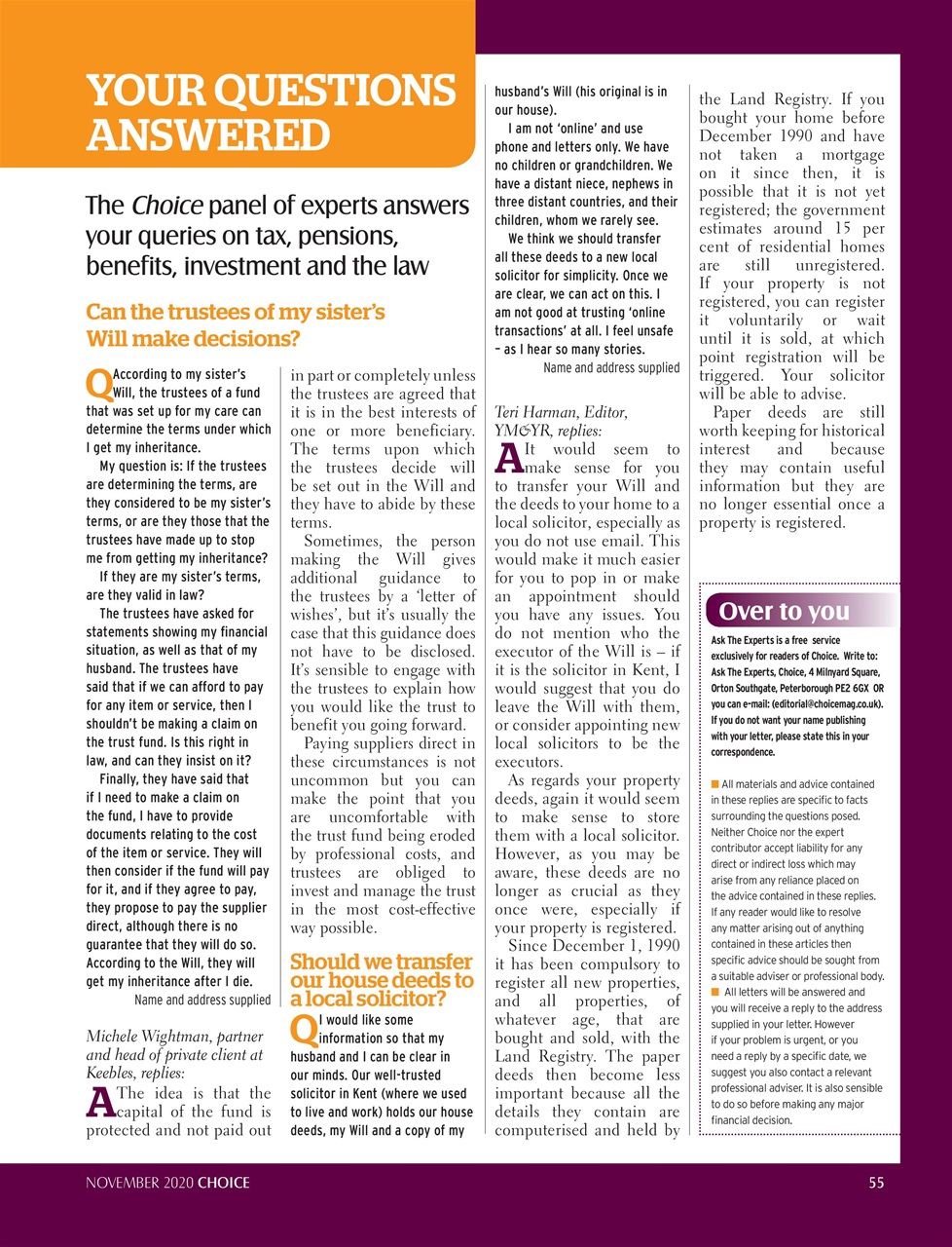 Choice Magazine Preview Pages