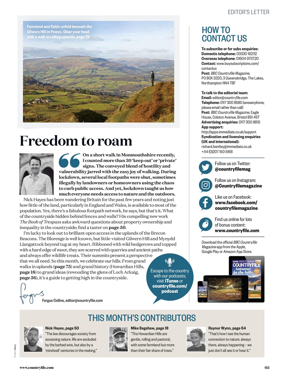 BBC Countryfile Magazine Preview Pages