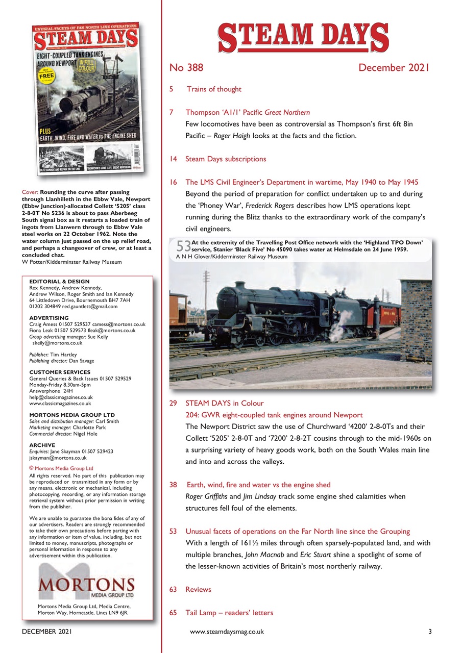 Steam Days Preview Pages