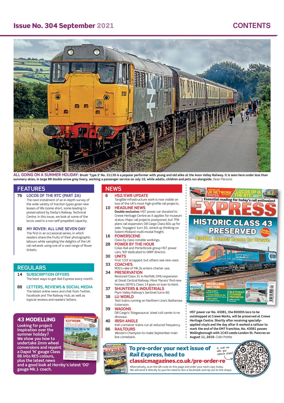 Rail Express Preview Pages