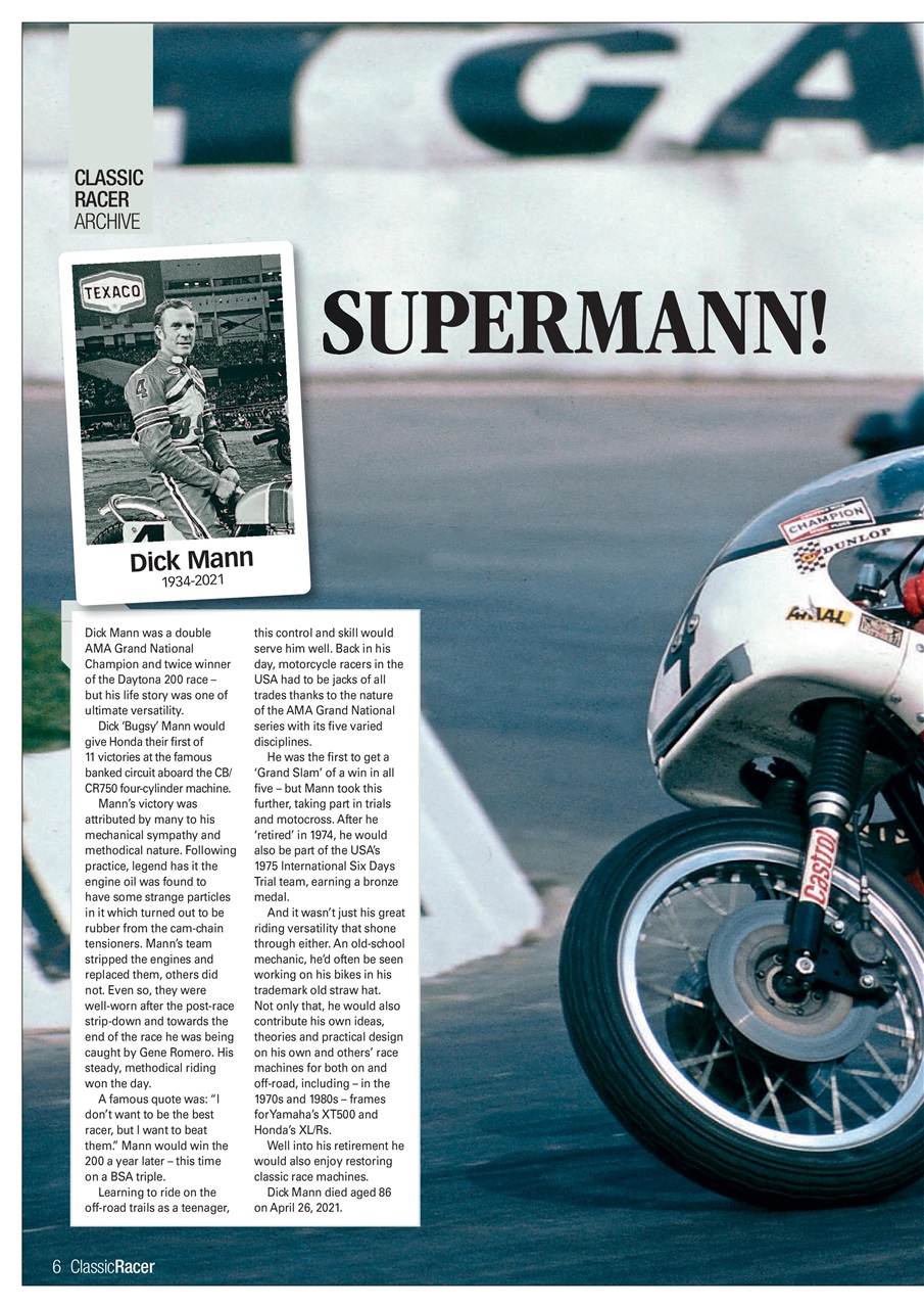 Classic Racer Preview Pages