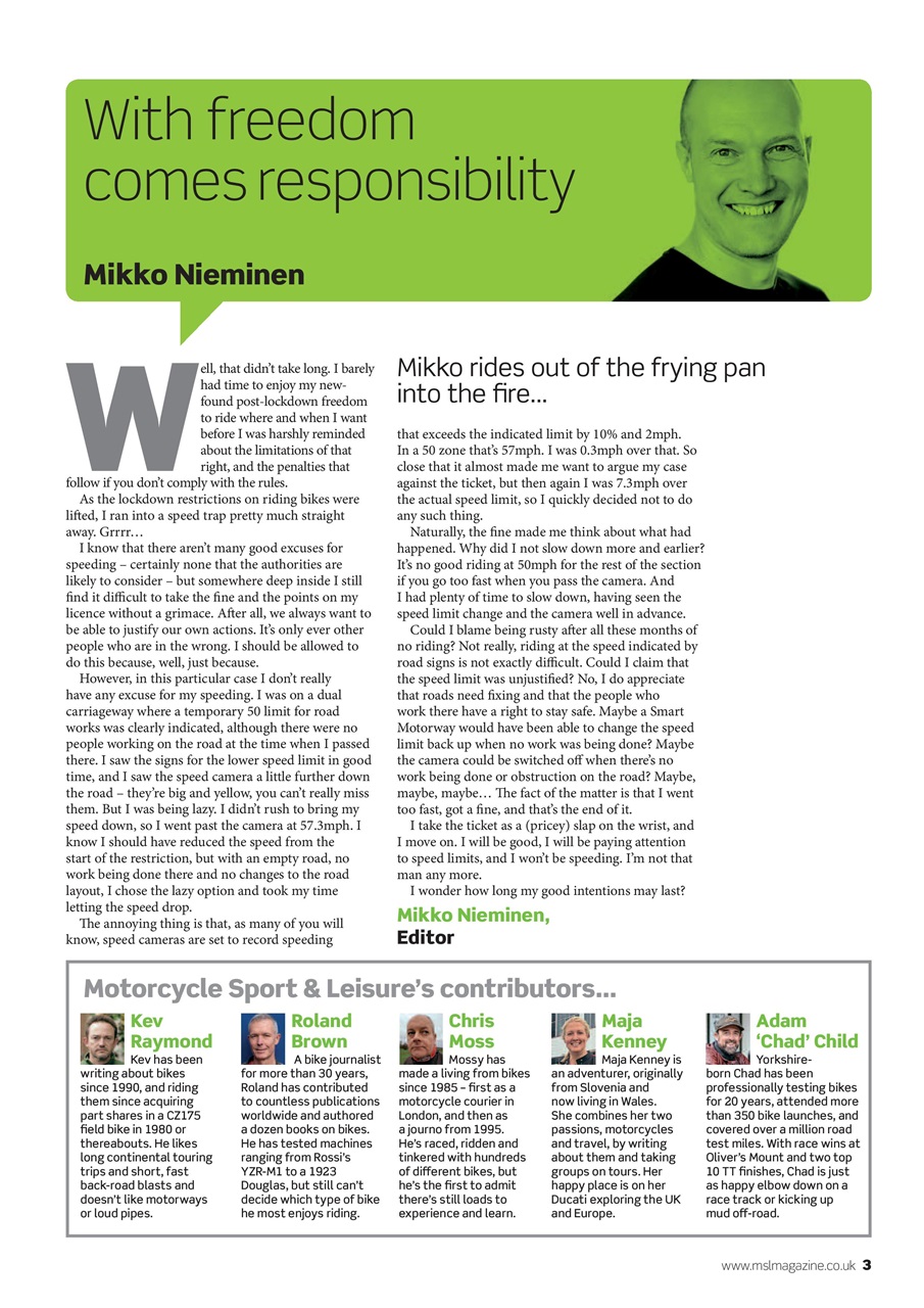 Motorcycle Sport & Leisure Preview Pages