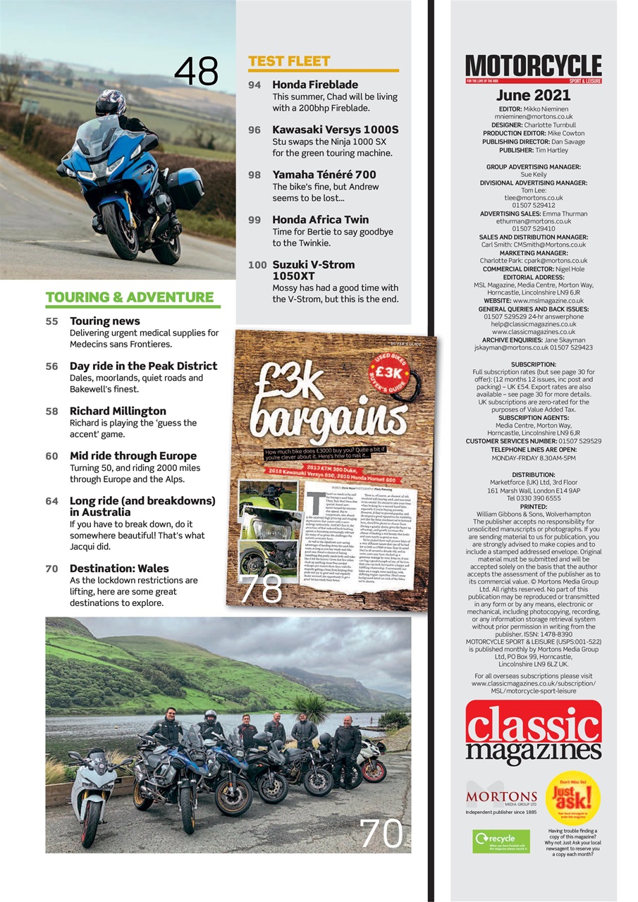 Motorcycle Sport & Leisure Preview Pages