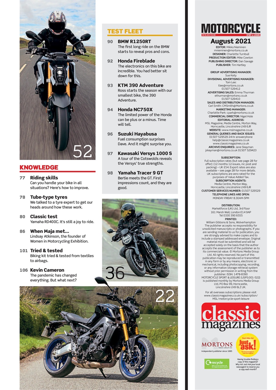 Motorcycle Sport & Leisure Preview Pages