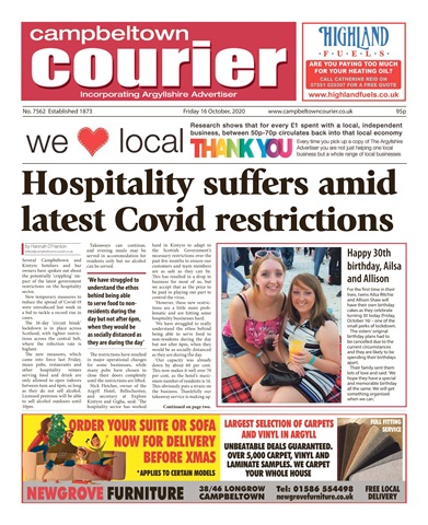 Campbeltown Courier issue 16/10/20
