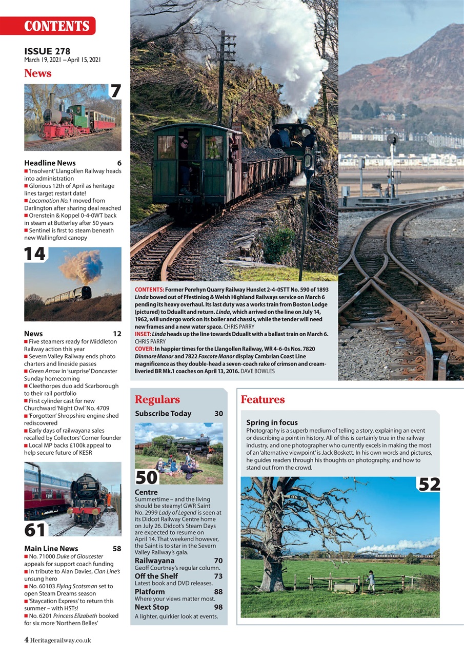Heritage Railway Preview Pages