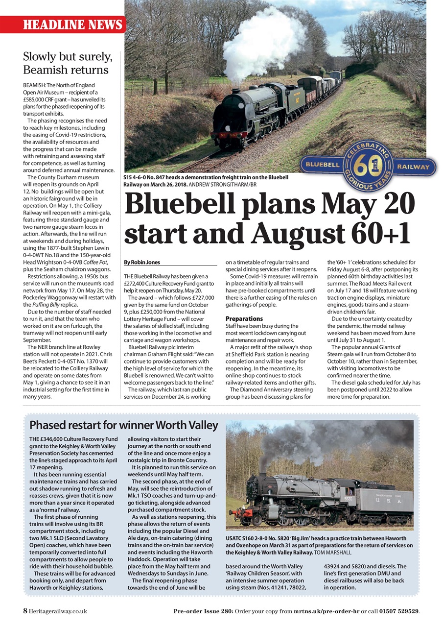 Heritage Railway Preview Pages