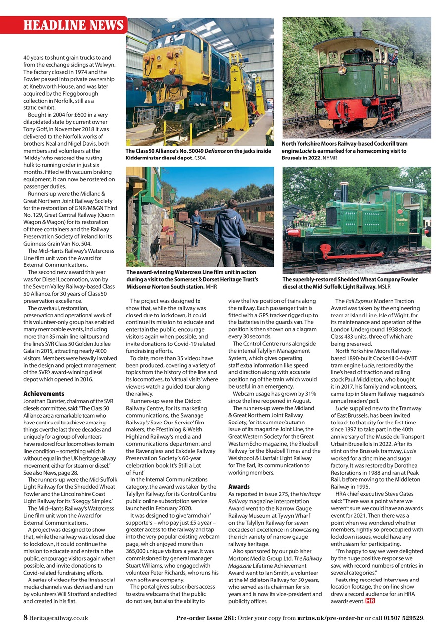 Heritage Railway Preview Pages