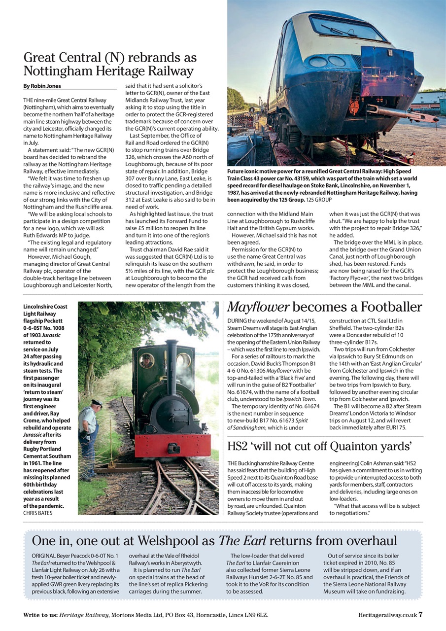Heritage Railway Preview Pages