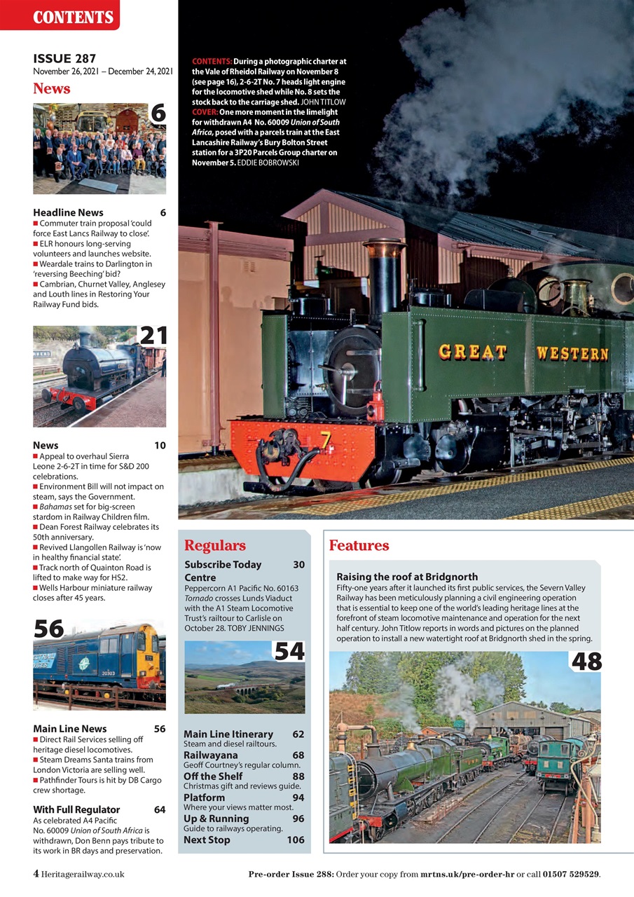 Heritage Railway Preview Pages