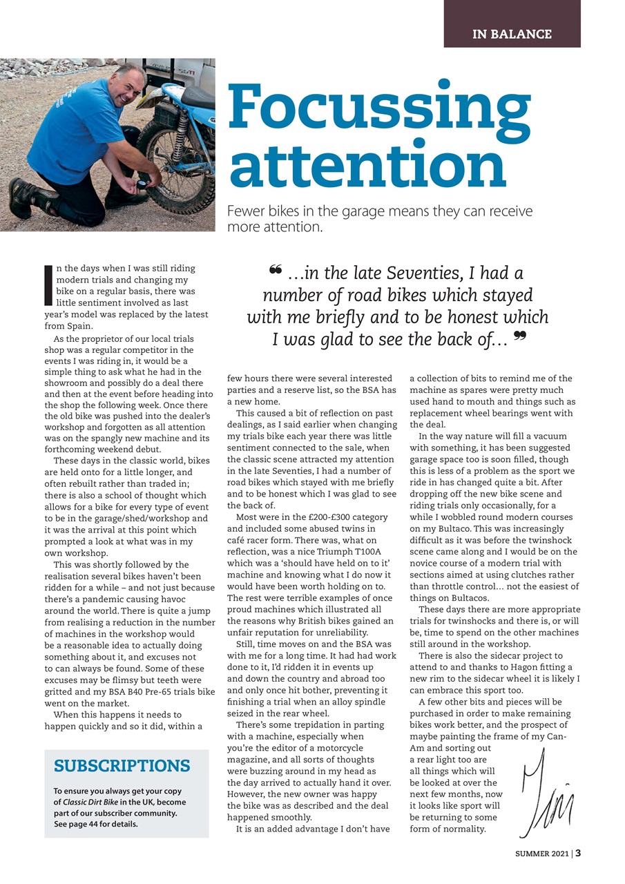 Classic Dirt Bike Preview Pages