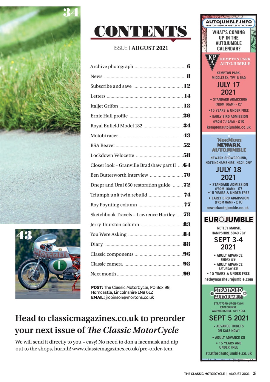 The Classic MotorCycle Preview Pages