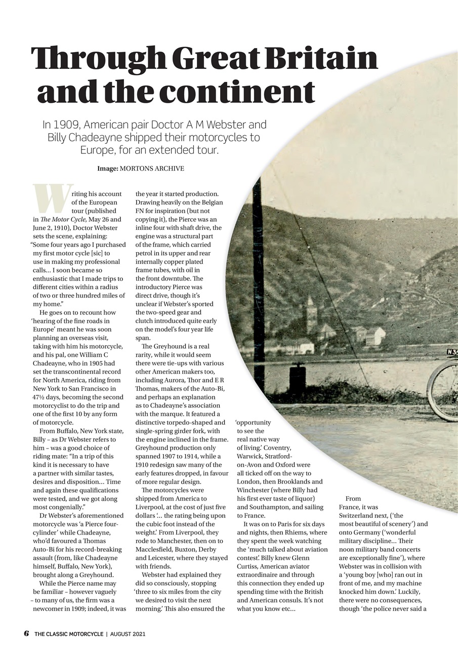 The Classic MotorCycle Preview Pages